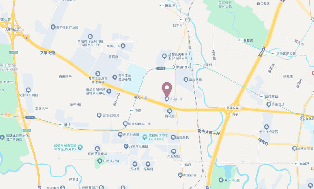 青羊万达广场位置地图